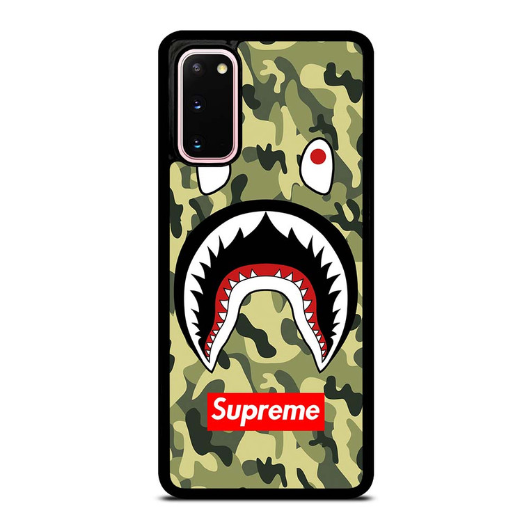 BAPE BATHING CAMO SHARK SUPREME Samsung Galaxy S20 Case Cover