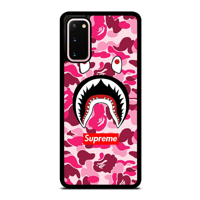 CAMO BATHING APE SUPREME PINK Samsung Galaxy S20 Case Cover
