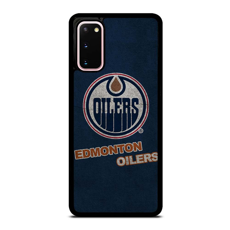 EDMONTON OILERS LOGO BLUE SUEDE Samsung Galaxy S20 Case Cover