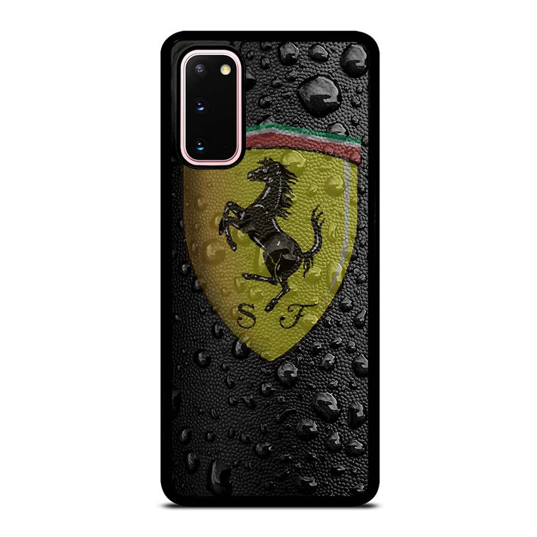 FERRARI DROP WATER BLACK Samsung Galaxy S20 Case Cover
