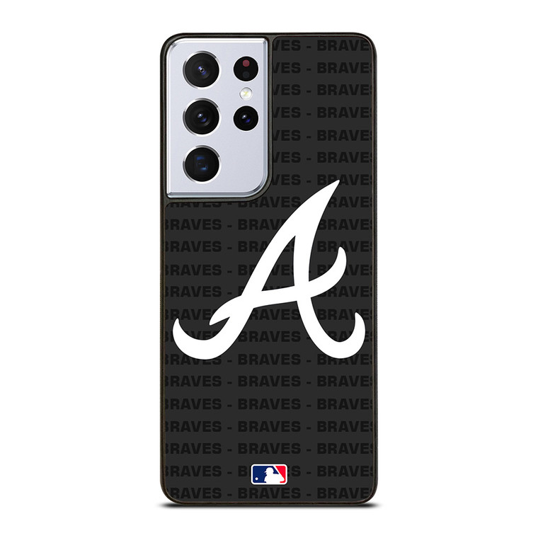 ATLANTA BRAVES BASEBALL BLACK Samsung Galaxy S21 Ultra Case Cover
