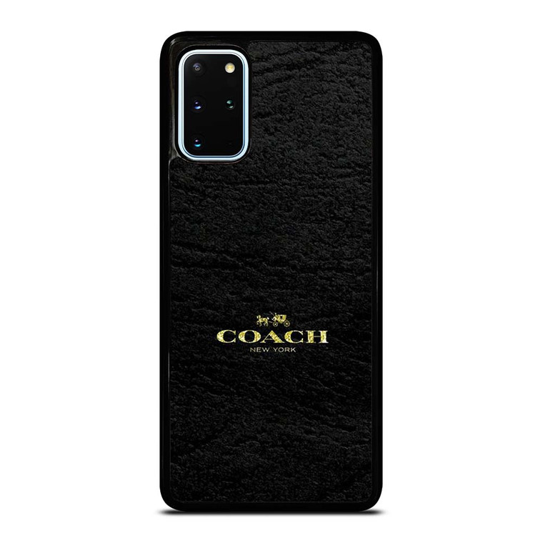COACH LOGO TEXTURE BLACK Samsung Galaxy S20 Plus Case Cover