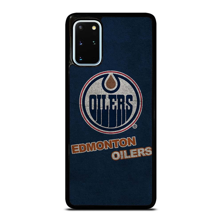 EDMONTON OILERS LOGO BLUE SUEDE Samsung Galaxy S20 Plus Case Cover