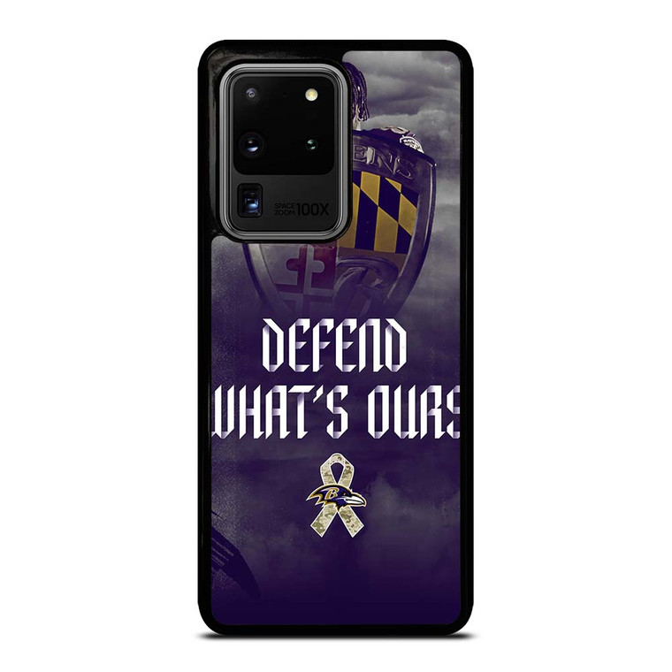 BALTIMORE RAVENS DEFEND WHATS OURS Samsung Galaxy S20 Ultra Case Cover