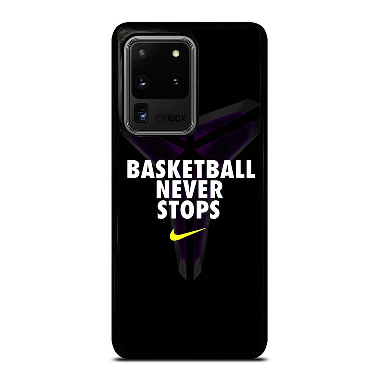 BASKETBALL NEVER STOPS BLACK MAMBA Samsung Galaxy S20 Ultra Case Cover