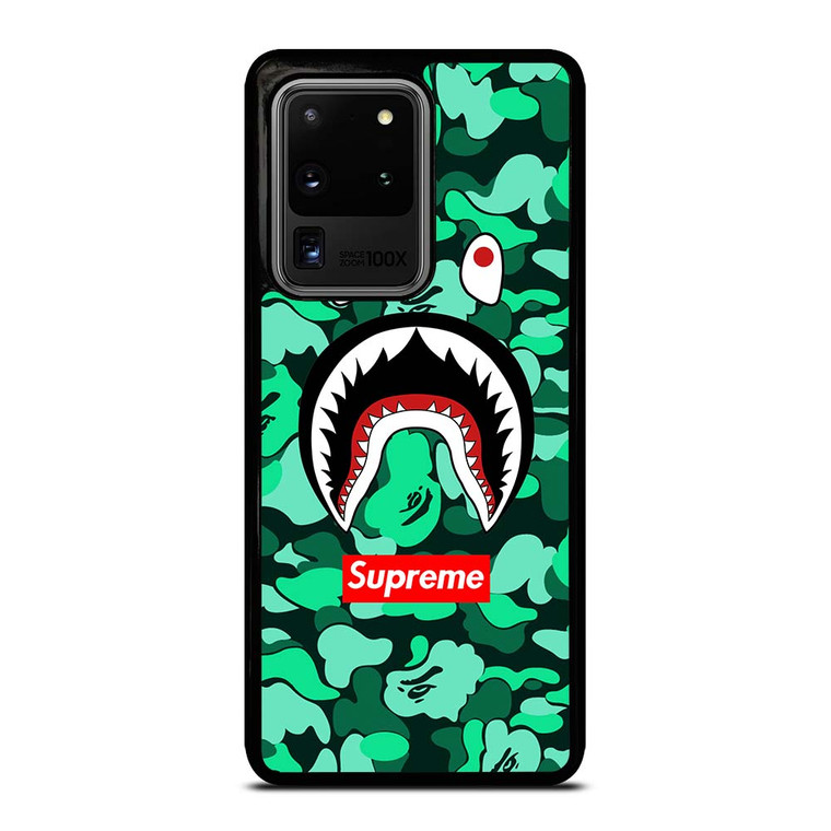 CAMO BATHING APE SUPREME GREEN Samsung Galaxy S20 Ultra Case Cover