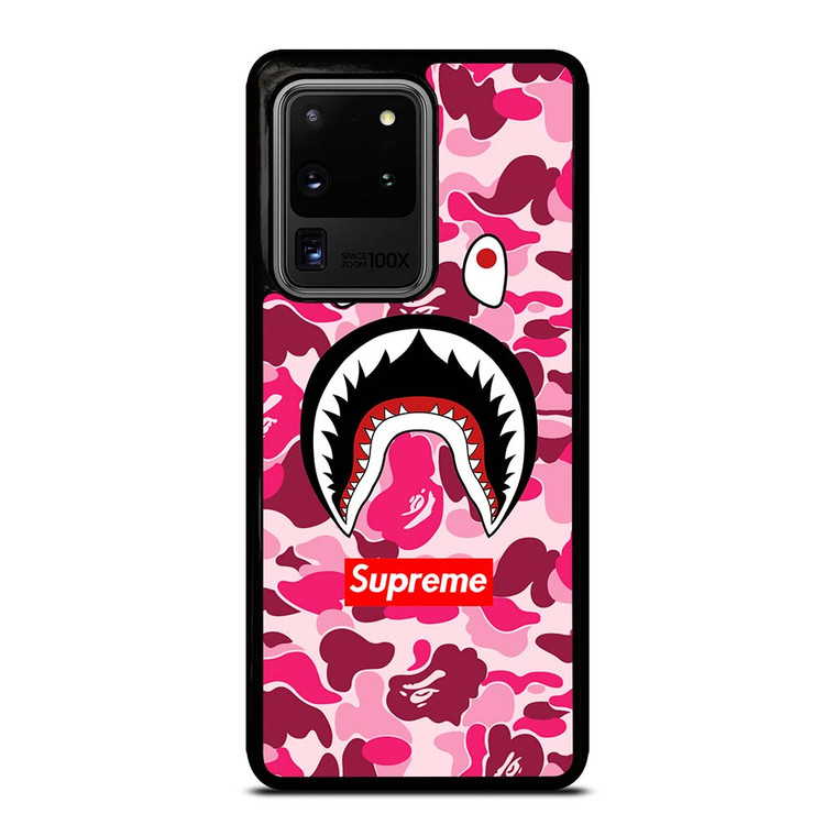 CAMO BATHING APE SUPREME PINK Samsung Galaxy S20 Ultra Case Cover