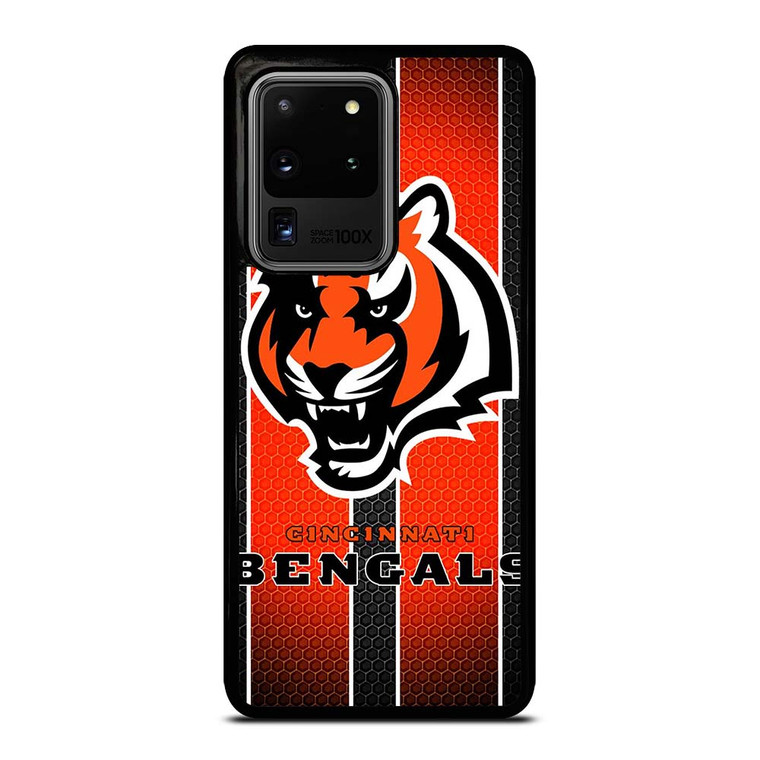 CINCINNATI BENGALS METAL SYMBOL Samsung Galaxy S20 Ultra Case Cover