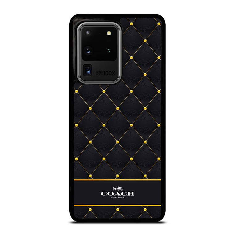 COACH NEW YORK GOLD PATTERN Samsung Galaxy S20 Ultra Case Cover