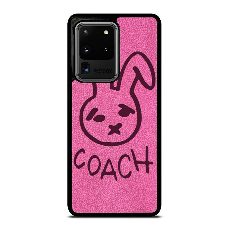 COACH NEW YORK RABBIT LEATHER PINK Samsung Galaxy S20 Ultra Case Cover