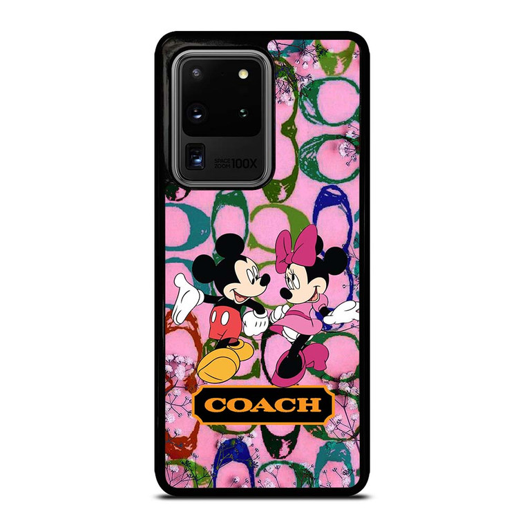 COACH PINK FLOWER MICKEY MINNIE Samsung Galaxy S20 Ultra Case Cover