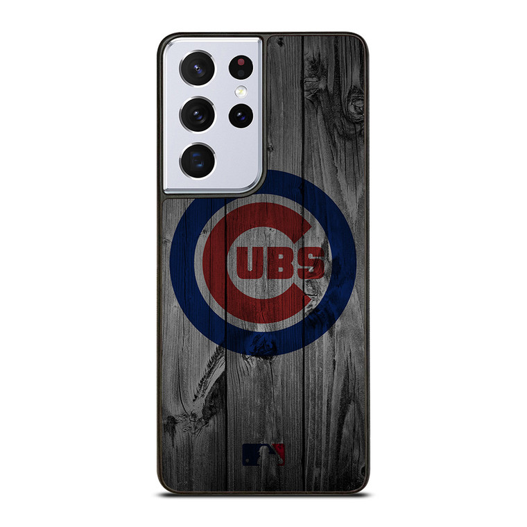 CHICAGO CUBS BASEBALL MLB WOOD LOGO Samsung Galaxy S21 Ultra Case Cover