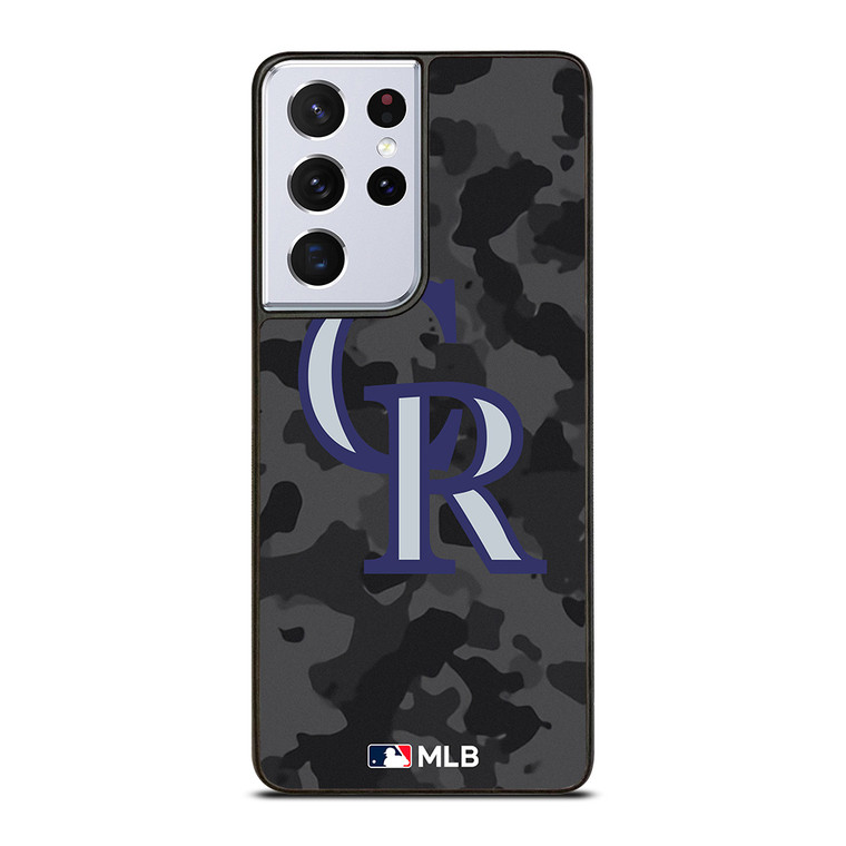 COLORADO ROCKIES BASEBALL BLACK CAMO Samsung Galaxy S21 Ultra Case Cover