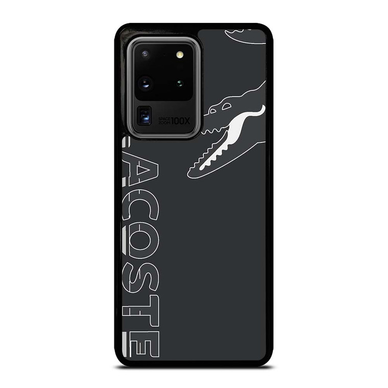 LACOSTE CROCODILE ALL BLACK Samsung Galaxy S20 Ultra Case Cover