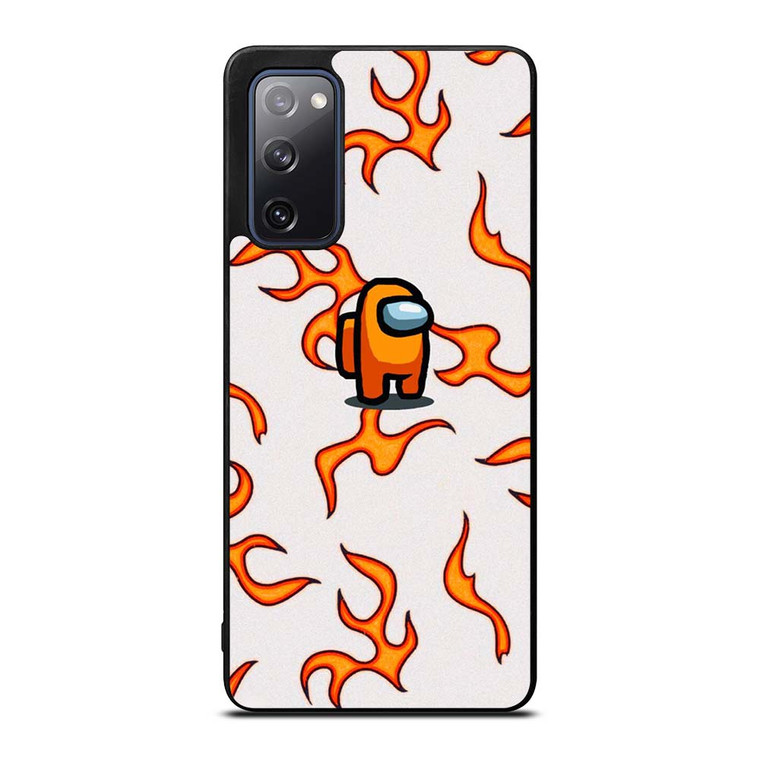 AMONG US ORANGE FLAMES Samsung Galaxy S20 FE Case Cover AMONG US ORANGE FLAMES Samsung Galaxy S20 FE Case Cover