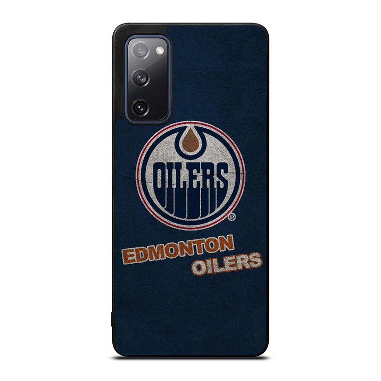 EDMONTON OILERS LOGO BLUE SUEDE Samsung Galaxy S20 FE Case Cover