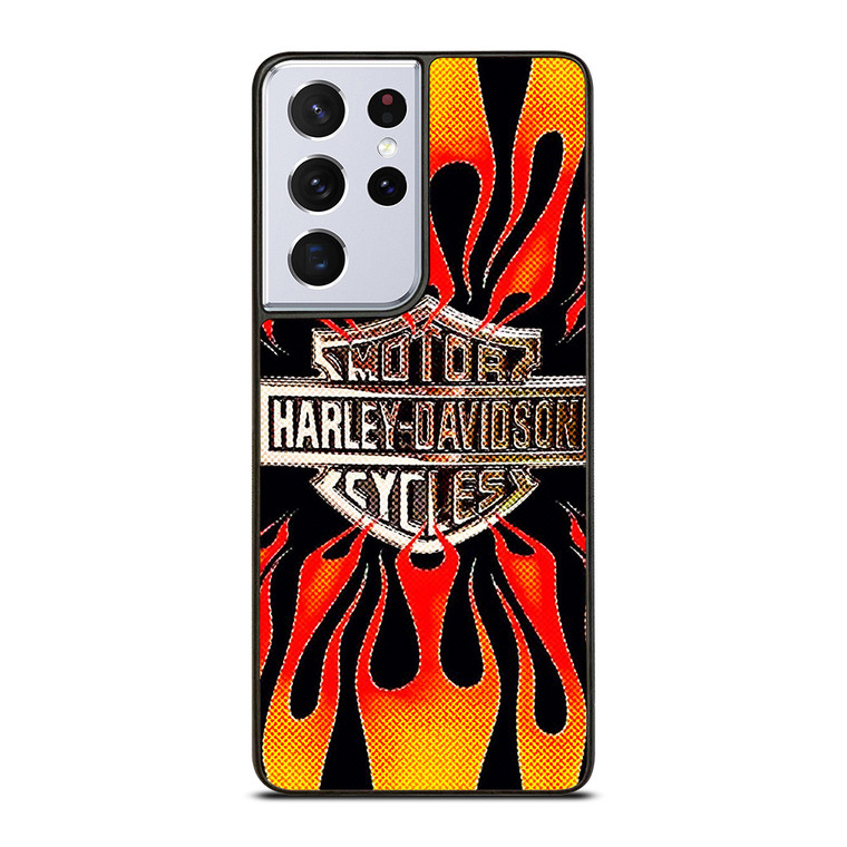 HARLAY DAVIDSON MOTOR FIRE LOGO Samsung Galaxy S21 Ultra Case Cover