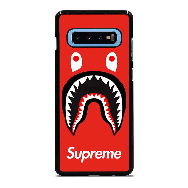 BAPE SHARK SUPREME RED Samsung Galaxy S10 Plus Case Cover