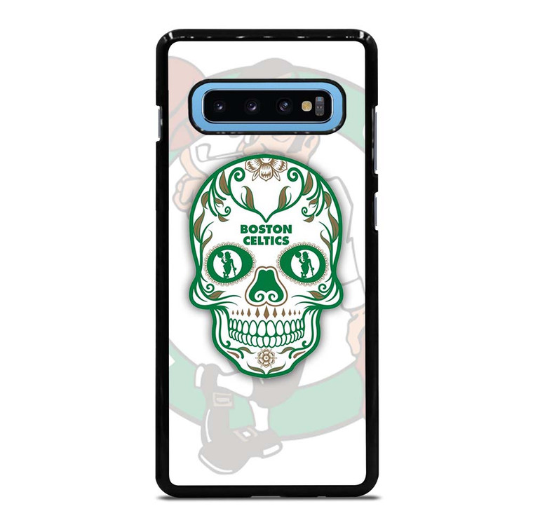 BOSTON CELTICS BASKET SKULL Samsung Galaxy S10 Plus Case Cover