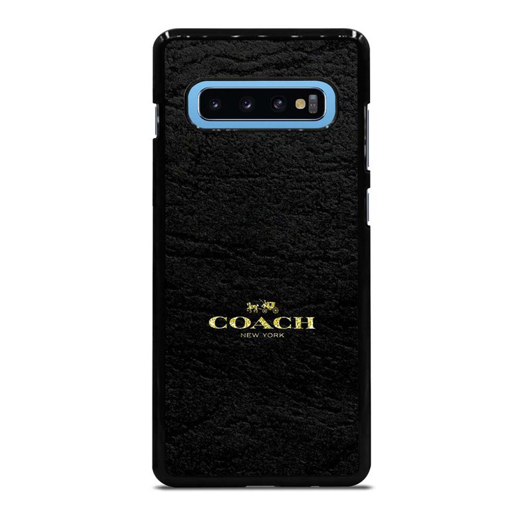 COACH LOGO TEXTURE BLACK Samsung Galaxy S10 Plus Case Cover