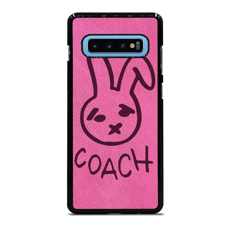 COACH NEW YORK RABBIT LEATHER PINK Samsung Galaxy S10 Plus Case Cover
