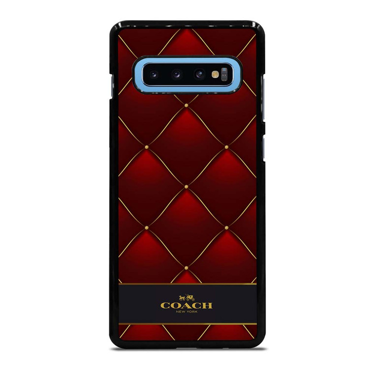 COACH NEW YORK RED GOLD Samsung Galaxy S10 Plus Case Cover