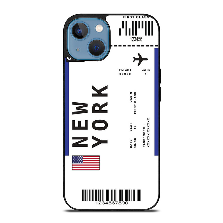 FLIGHT TICKETS USA NEW YORK iPhone 13 Case Cover