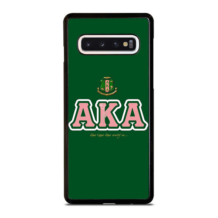 AKA PINK AND GREEN SIMPLE LOGO Samsung Galaxy S10 Case Cover