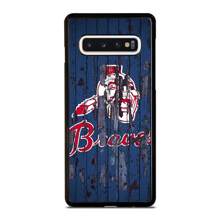 ATLANTA BRAVES RUSTY WOOD Samsung Galaxy S10 Case Cover