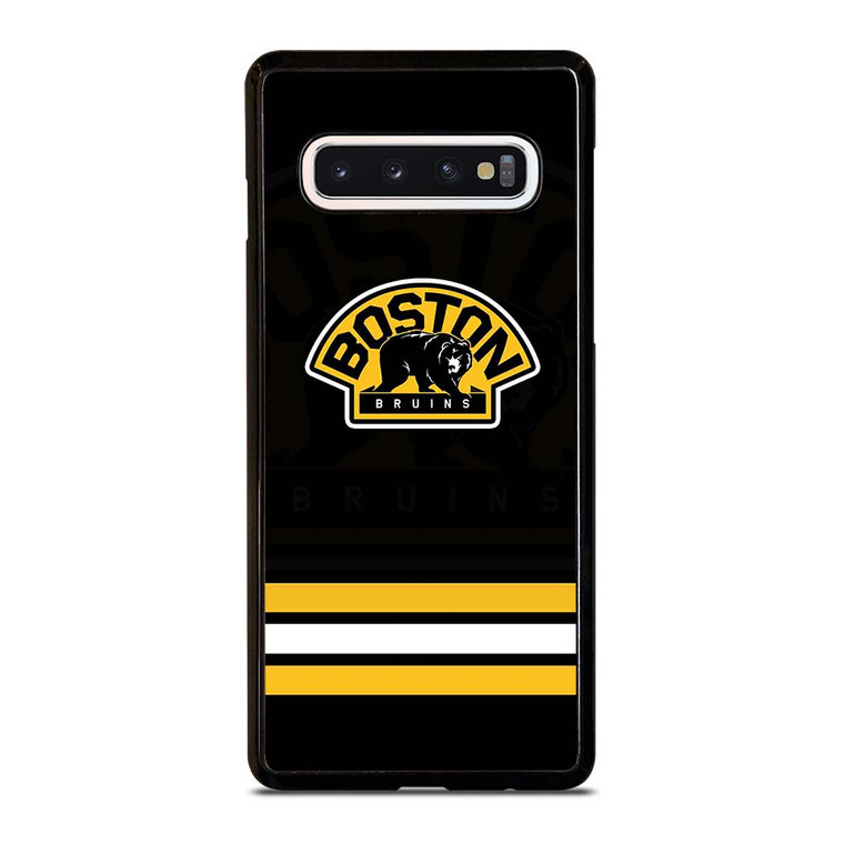 BOSTON BRUINS LOGO STRIPED Samsung Galaxy S10 Case Cover BOSTON BRUINS LOGO STRIPED Samsung Galaxy S10 Case Cover