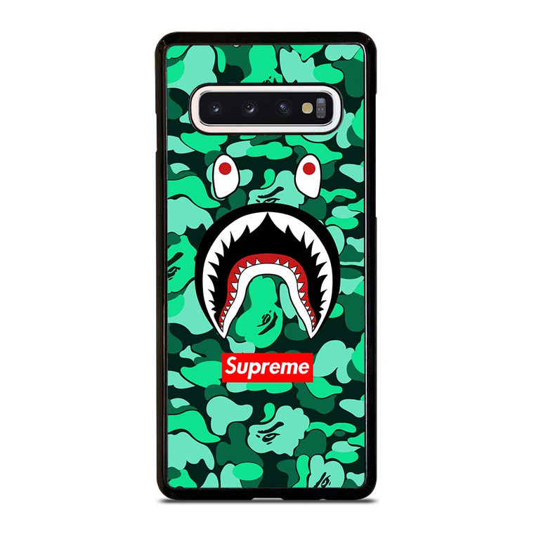 CAMO BATHING APE SUPREME GREEN Samsung Galaxy S10 Case Cover