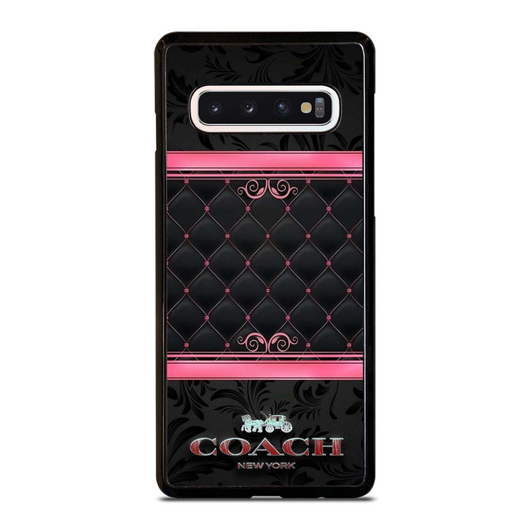 COACH NEW YORK PINK BLACK Samsung Galaxy S10 Case Cover