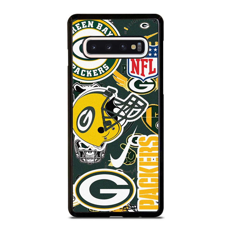 GREEN BAY PACKERS NFL STICKER BOMB Samsung Galaxy S10 Case Cover