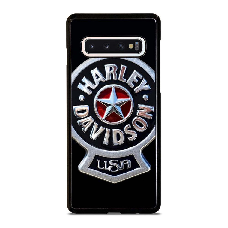 HARLEY DAVIDSON USA METAL EMBLEM Samsung Galaxy S10 Case Cover