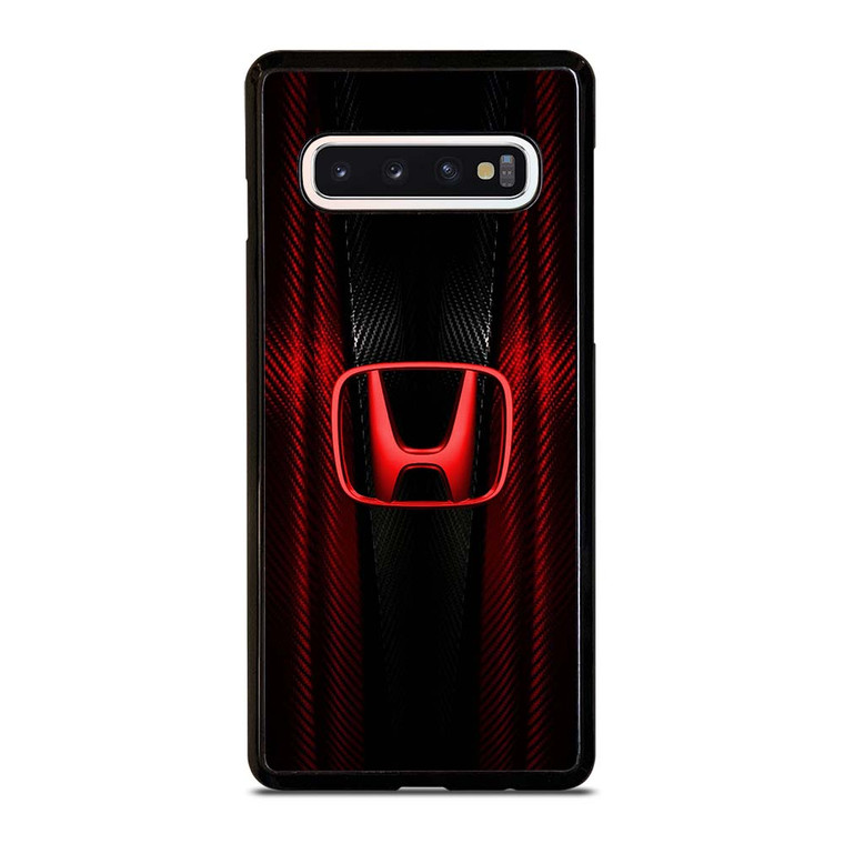 HONDA LOGO RED CARBON Samsung Galaxy S10 Case Cover