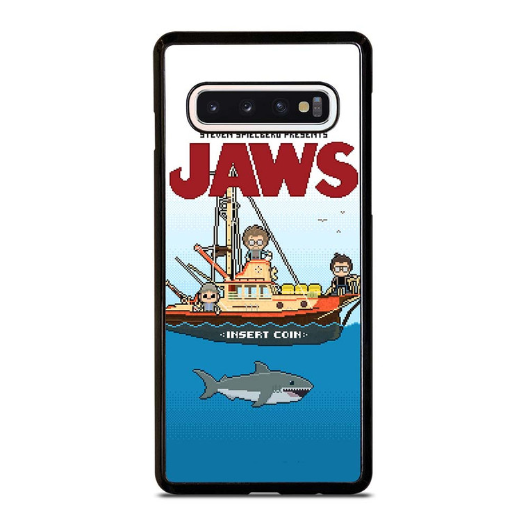 JAWS LOGO 8 BIT Samsung Galaxy S10 Case Cover JAWS LOGO 8 BIT Samsung Galaxy S10 Case Cover