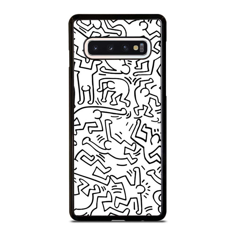 KEITH HARING BLACK WHITE Samsung Galaxy S10 Case Cover