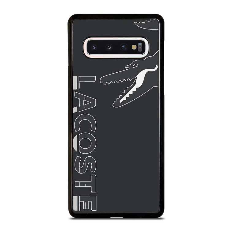 LACOSTE CROCODILE ALL BLACK Samsung Galaxy S10 Case Cover LACOSTE CROCODILE ALL BLACK Samsung Galaxy S10 Case Cover