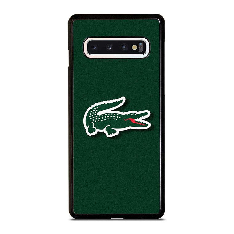 LACOSTE CROCODILE GREEN Samsung Galaxy S10 Case Cover LACOSTE CROCODILE GREEN Samsung Galaxy S10 Case Cover