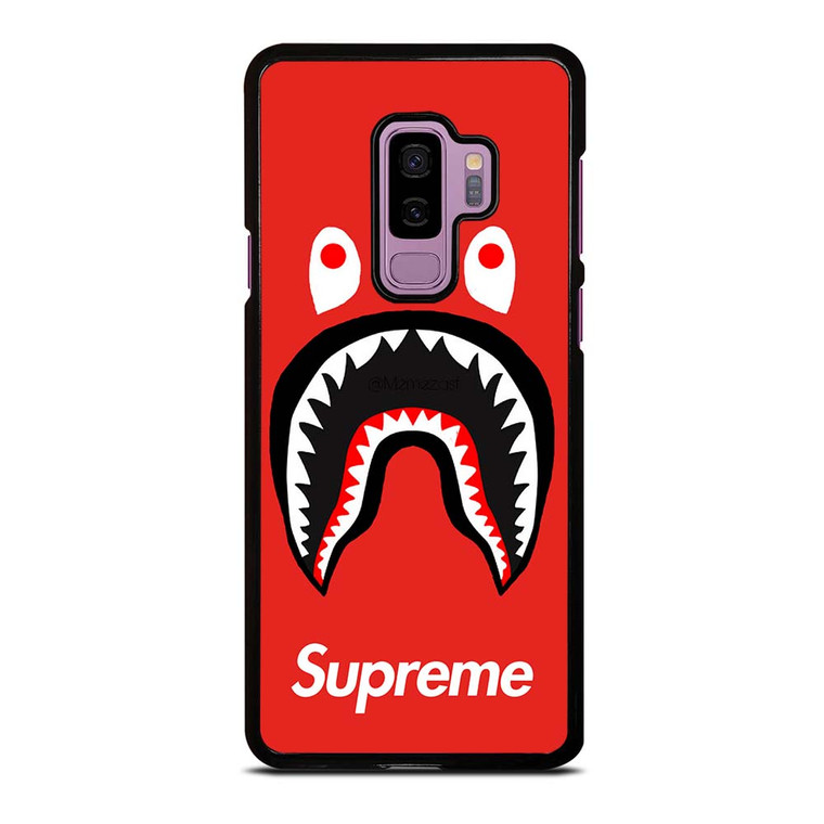 BAPE SHARK SUPREME RED Samsung Galaxy S9 Plus Case Cover