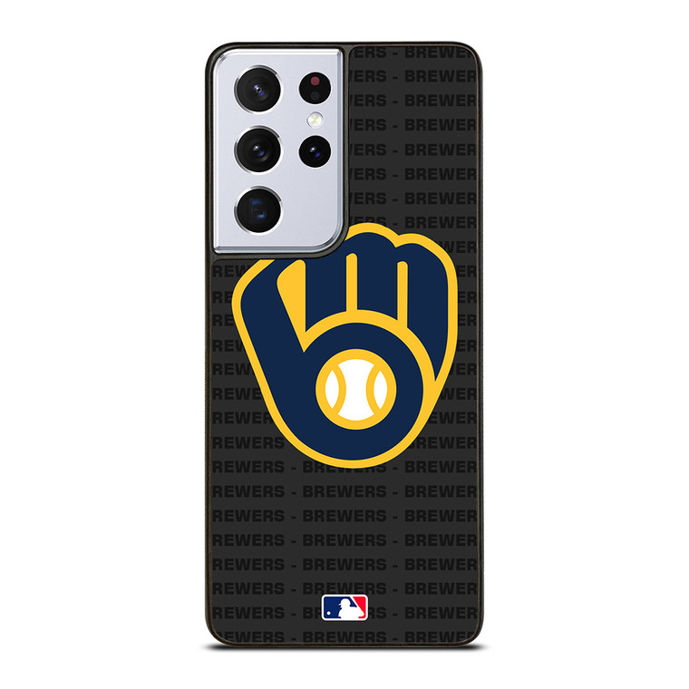 MILWAUKEE BREWERS BASEBALL BLACK Samsung Galaxy S21 Ultra Case Cover