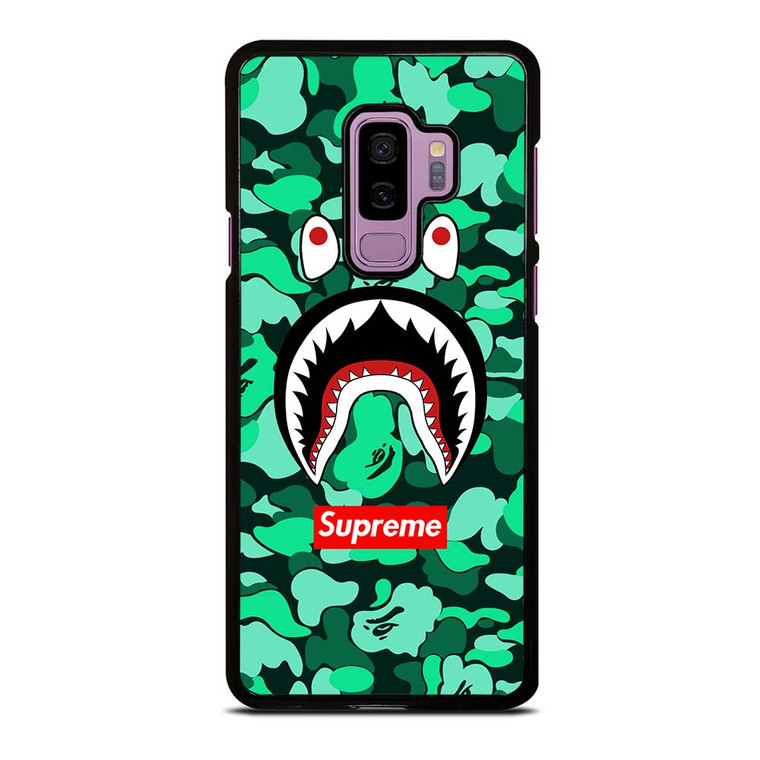 CAMO BATHING APE SUPREME GREEN Samsung Galaxy S9 Plus Case Cover
