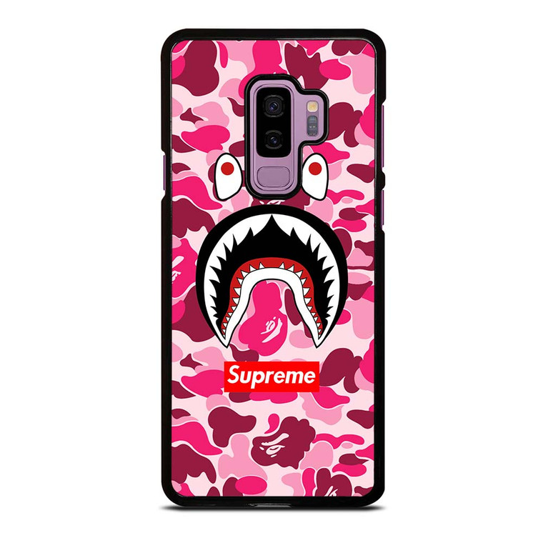 CAMO BATHING APE SUPREME PINK Samsung Galaxy S9 Plus Case Cover