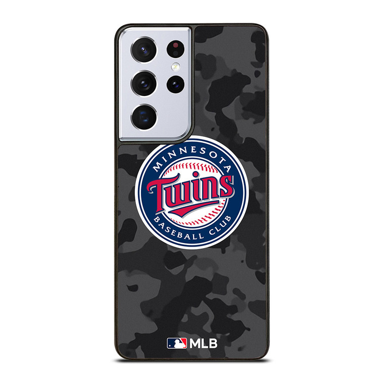 MINNESOTA TWINS BASEBALL BLACK CAMO Samsung Galaxy S21 Ultra Case Cover