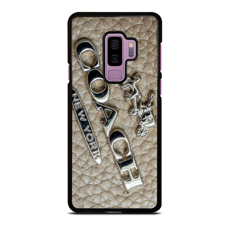 COACH NEW YORK LOGO ON LEATHER Samsung Galaxy S9 Plus Case Cover
