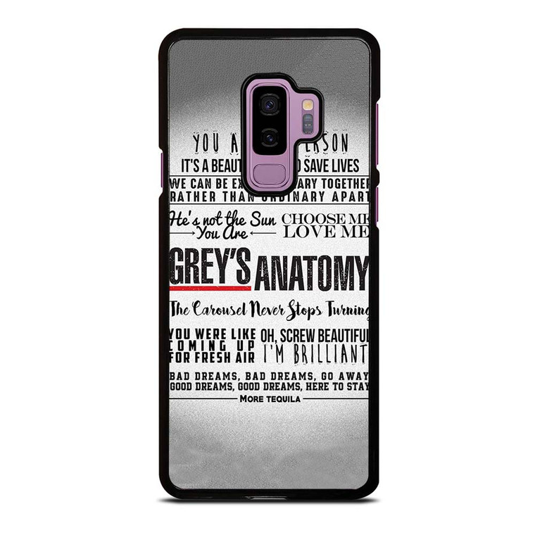 GREY'S ANATOMY QUOTES Samsung Galaxy S9 Plus Case Cover