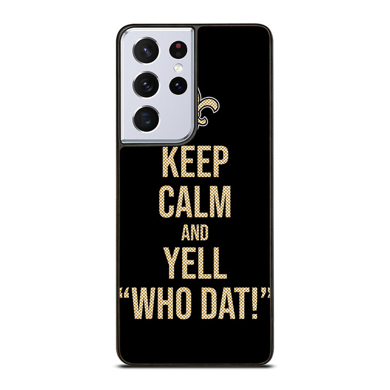 NEW ORLEANS SAINTS NFL FOOTBALL WHO DAT CHANTS 2 Samsung Galaxy S21 Ultra Case Cover