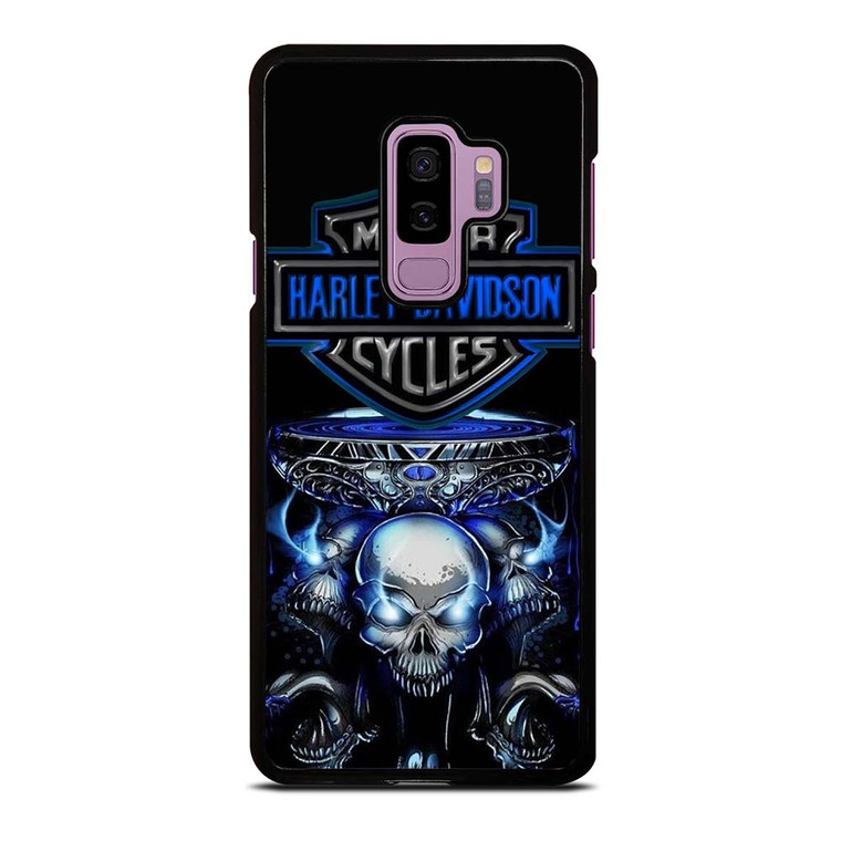 HARLEY DAVIDSON SKULL BLUE Samsung Galaxy S9 Plus Case Cover