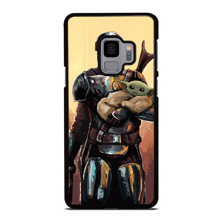 BABY YODA AND THE MANDALORIAN STAR WARS ART Samsung Galaxy S9 Case Cover