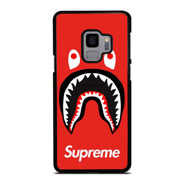 BAPE SHARK SUPREME RED Samsung Galaxy S9 Case Cover